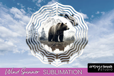 Wild Animals Wind Spinner - Camping Wind Spinner Sublimation Sublimation OrangeBrushStudio 