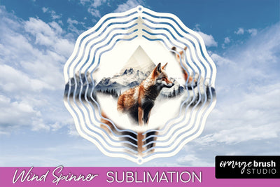 Wild Animals Wind Spinner - Camping Wind Spinner Sublimation Sublimation OrangeBrushStudio 