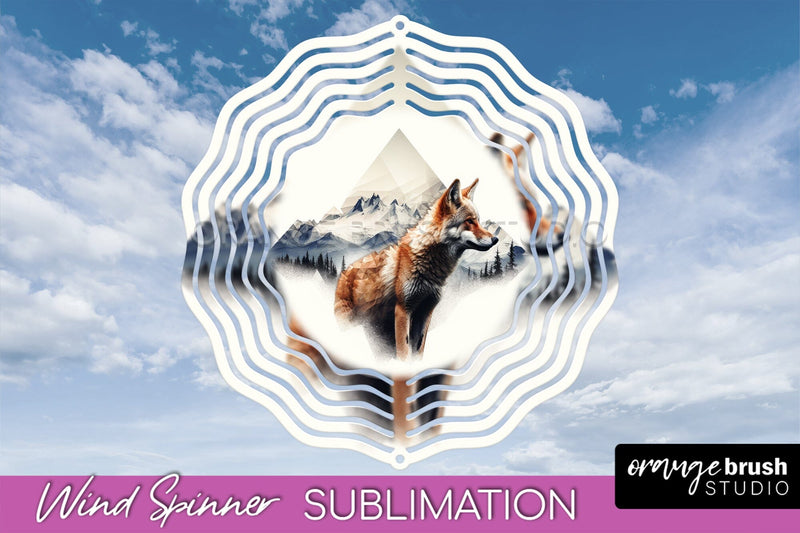 Wild Animals Wind Spinner - Camping Wind Spinner Sublimation Sublimation OrangeBrushStudio 