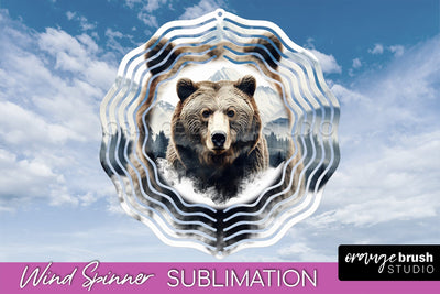Wild Animals Wind Spinner - Camping Wind Spinner Sublimation Sublimation OrangeBrushStudio 