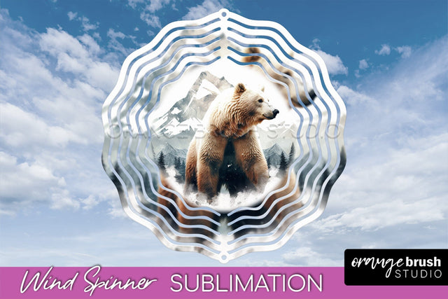 Wild Animals Wind Spinner - Camping Wind Spinner Sublimation Sublimation OrangeBrushStudio 