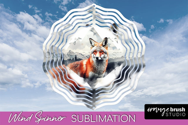 Wild Animals Wind Spinner - Camping Wind Spinner Sublimation Sublimation OrangeBrushStudio 