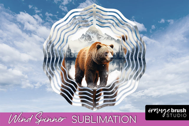 Wild Animals Wind Spinner - Camping Wind Spinner Sublimation Sublimation OrangeBrushStudio 
