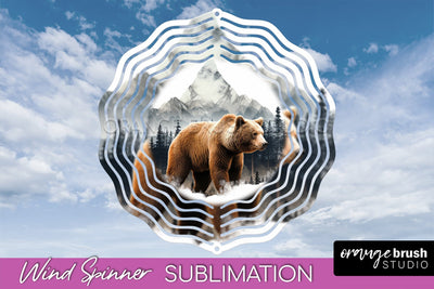 Wild Animals Wind Spinner - Camping Wind Spinner Sublimation Sublimation OrangeBrushStudio 