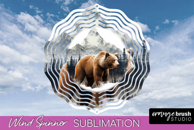 Wild Animals Wind Spinner - Camping Wind Spinner Sublimation Sublimation OrangeBrushStudio 