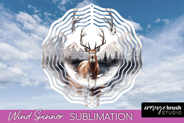 Wild Animals Wind Spinner - Camping Wind Spinner Sublimation Sublimation OrangeBrushStudio 