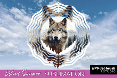 Wild Animals Wind Spinner - Camping Wind Spinner Sublimation Sublimation OrangeBrushStudio 