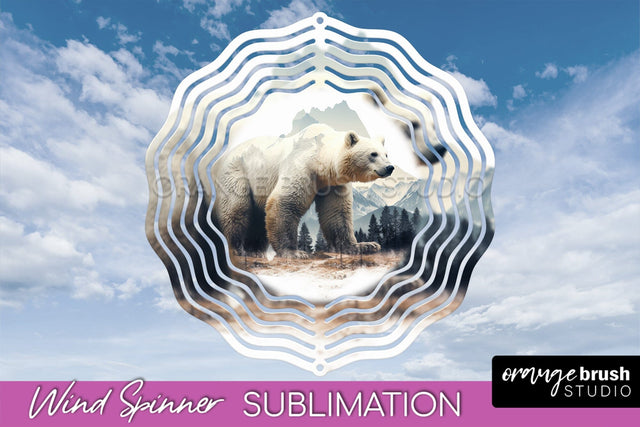 Wild Animals Wind Spinner - Camping Wind Spinner Sublimation Sublimation OrangeBrushStudio 