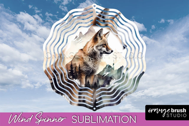 Wild Animals Wind Spinner - Camping Wind Spinner Sublimation Sublimation OrangeBrushStudio 
