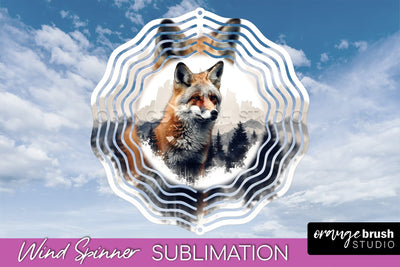 Wild Animals Wind Spinner - Camping Wind Spinner Sublimation Sublimation OrangeBrushStudio 
