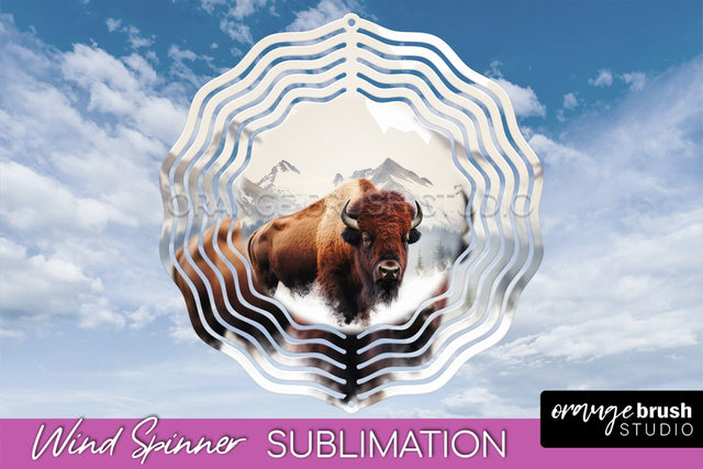 Wild Animals Wind Spinner - Camping Wind Spinner Sublimation Sublimation OrangeBrushStudio 