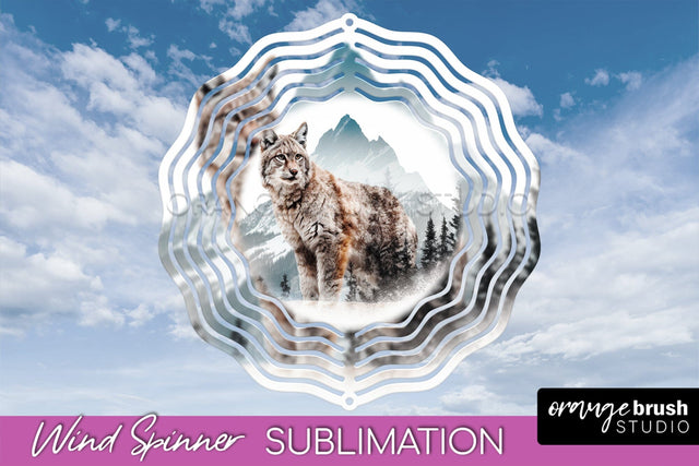 Wild Animals Wind Spinner - Camping Wind Spinner Sublimation Sublimation OrangeBrushStudio 