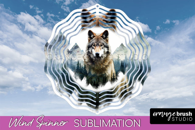 Wild Animals Wind Spinner - Camping Wind Spinner Sublimation Sublimation OrangeBrushStudio 