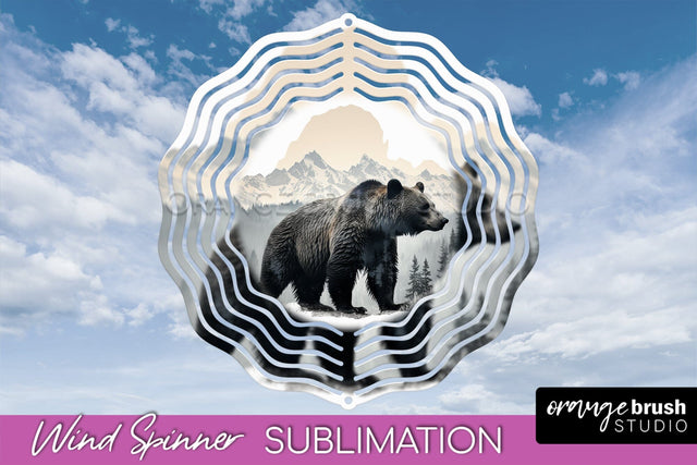 Wild Animals Wind Spinner - Camping Wind Spinner Sublimation Sublimation OrangeBrushStudio 