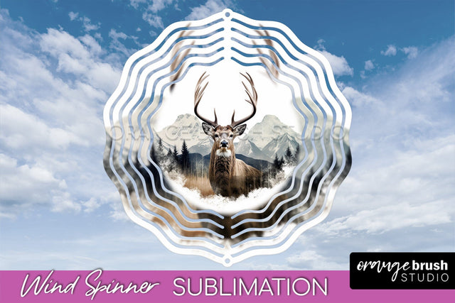 Wild Animals Wind Spinner - Camping Wind Spinner Sublimation Sublimation OrangeBrushStudio 