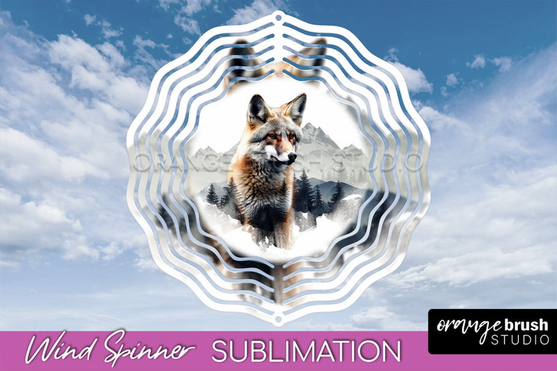 Wild Animals Wind Spinner - Camping Wind Spinner Sublimation Sublimation OrangeBrushStudio 