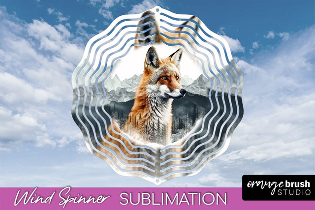 Wild Animals Wind Spinner - Camping Wind Spinner Sublimation Sublimation OrangeBrushStudio 