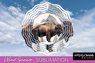 Wild Animals Wind Spinner - Camping Wind Spinner Sublimation Sublimation OrangeBrushStudio 