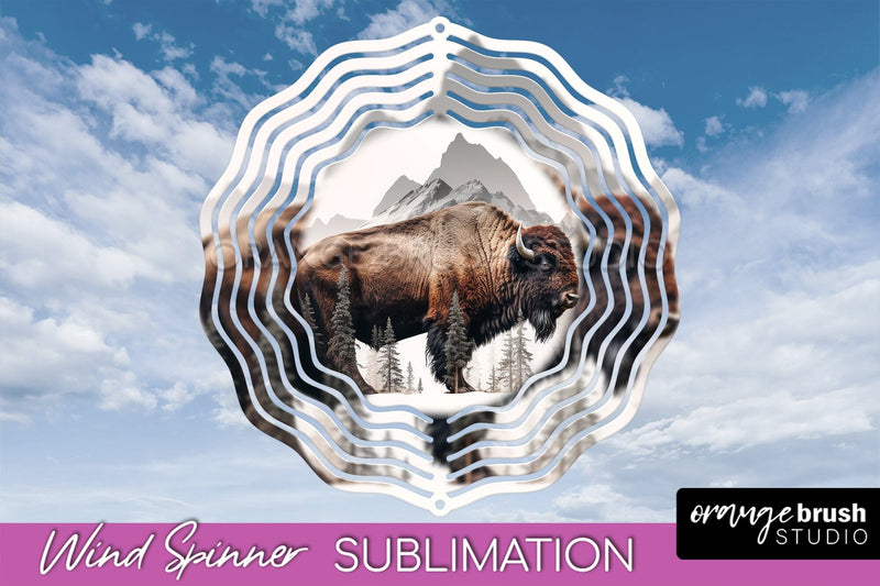 Wild Animals Wind Spinner - Camping Wind Spinner Sublimation Sublimation OrangeBrushStudio 