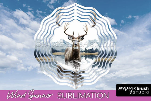 Wild Animals Wind Spinner - Camping Wind Spinner Sublimation Sublimation OrangeBrushStudio 