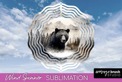 Wild Animals Wind Spinner - Camping Wind Spinner Sublimation Sublimation OrangeBrushStudio 