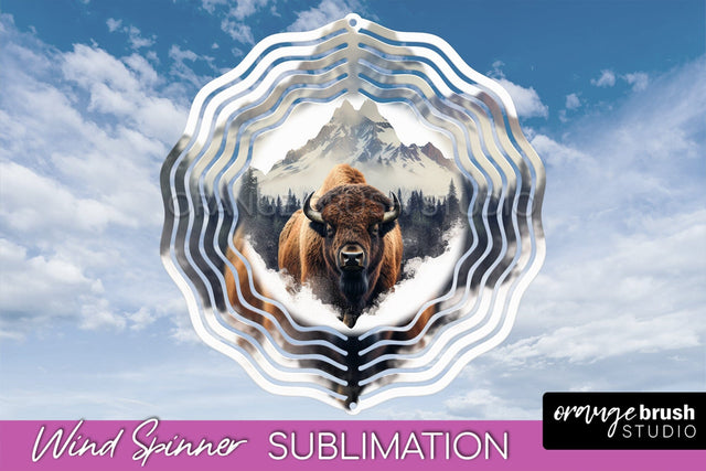 Wild Animals Wind Spinner - Camping Wind Spinner Sublimation Sublimation OrangeBrushStudio 