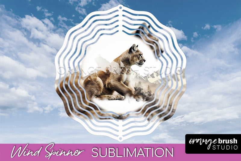 Wild Animals Wind Spinner - Camping Wind Spinner Sublimation Sublimation OrangeBrushStudio 