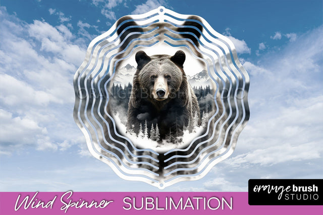 Wild Animals Wind Spinner - Camping Wind Spinner Sublimation Sublimation OrangeBrushStudio 