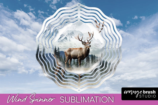 Wild Animals Wind Spinner - Camping Wind Spinner Sublimation Sublimation OrangeBrushStudio 