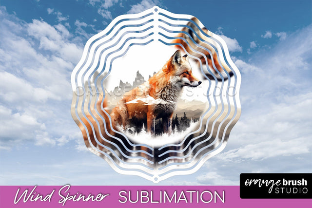 Wild Animals Wind Spinner - Camping Wind Spinner Sublimation Sublimation OrangeBrushStudio 