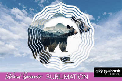 Wild Animals Wind Spinner - Camping Wind Spinner Sublimation Sublimation OrangeBrushStudio 