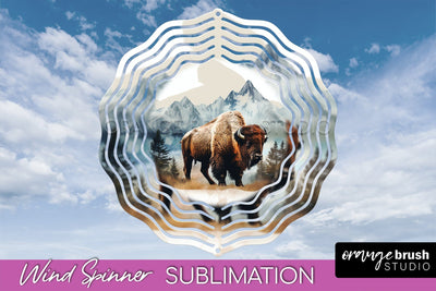 Wild Animals Wind Spinner - Camping Wind Spinner Sublimation Sublimation OrangeBrushStudio 