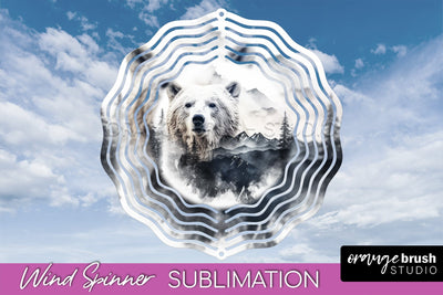 Wild Animals Wind Spinner - Camping Wind Spinner Sublimation Sublimation OrangeBrushStudio 