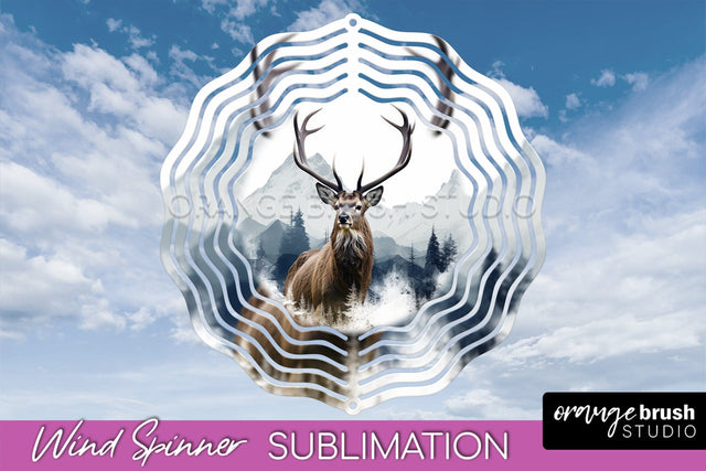Wild Animals Wind Spinner - Camping Wind Spinner Sublimation Sublimation OrangeBrushStudio 