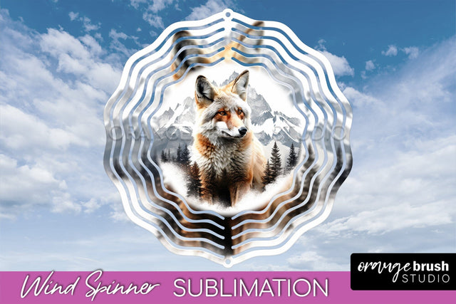 Wild Animals Wind Spinner - Camping Wind Spinner Sublimation Sublimation OrangeBrushStudio 