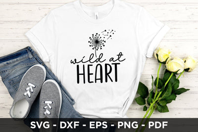 Wild at Heart SVG | Wildflower Quote SVG Cut File SVG CraftLabSVG 