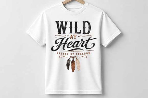 Wild at Heart Western Quote PNG Digital Download SVG BillahCrafts 