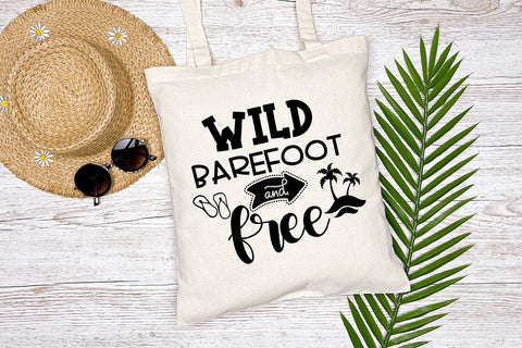 Wild Barefoot and Free I Beach SVG I Summer Quotes SVG SVG Happy Printables Club 