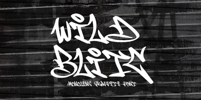 Wild Blitz | Monoline Graffiti Tag Font Font Mozzatype 