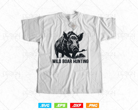 Wild Boar Hunter Pig Hog Hunting Svg Png, Outdoors Wild Boar Pig Hunting Gifts for Men Svg Files for Cricut Silhouette, Instant Download SVG DesignDestine 