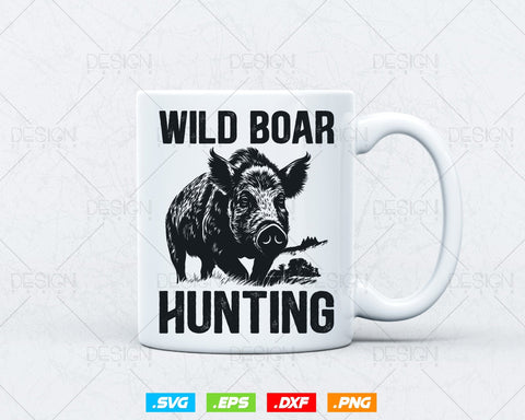 Wild Boar Hunter Pig Hog Hunting Svg Png, Outdoors Wild Boar Pig Hunting Gifts for Men Svg Files for Cricut Silhouette, Instant Download SVG DesignDestine 