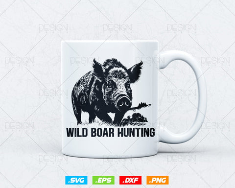 Wild Boar Hunter Pig Hog Hunting Svg Png, Outdoors Wild Boar Pig Hunting Gifts for Men Svg Files for Cricut Silhouette, Instant Download SVG DesignDestine 