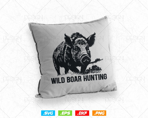 Wild Boar Hunter Pig Hog Hunting Svg Png, Outdoors Wild Boar Pig Hunting Gifts for Men Svg Files for Cricut Silhouette, Instant Download SVG DesignDestine 