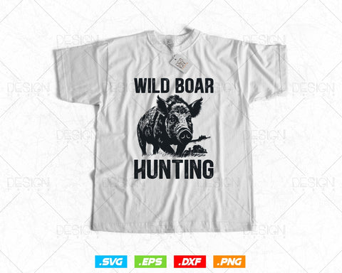 Wild Boar Hunter Pig Hog Hunting Svg Png, Outdoors Wild Boar Pig Hunting Gifts for Men Svg Files for Cricut Silhouette, Instant Download SVG DesignDestine 