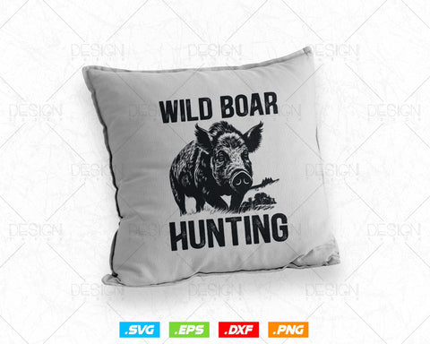 Wild Boar Hunter Pig Hog Hunting Svg Png, Outdoors Wild Boar Pig Hunting Gifts for Men Svg Files for Cricut Silhouette, Instant Download SVG DesignDestine 