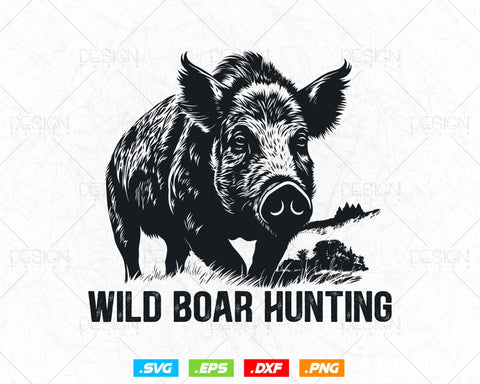 Wild Boar Hunter Pig Hog Hunting Svg Png, Outdoors Wild Boar Pig Hunting Gifts for Men Svg Files for Cricut Silhouette, Instant Download SVG DesignDestine 