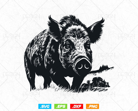 Wild Boar Hunter Pig Hog Hunting Svg Png, Outdoors Wild Boar Pig Hunting Gifts for Men Svg Files for Cricut Silhouette, Instant Download SVG DesignDestine 