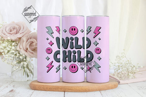 Wild Child 20oz Tumbler Wrap Sublimation sassyprint 