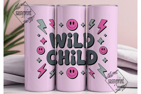 Wild Child 20oz Tumbler Wrap Sublimation sassyprint 