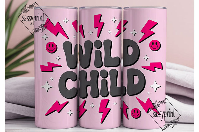 Wild Child 20oz Tumbler Wrap Sublimation sassyprint 